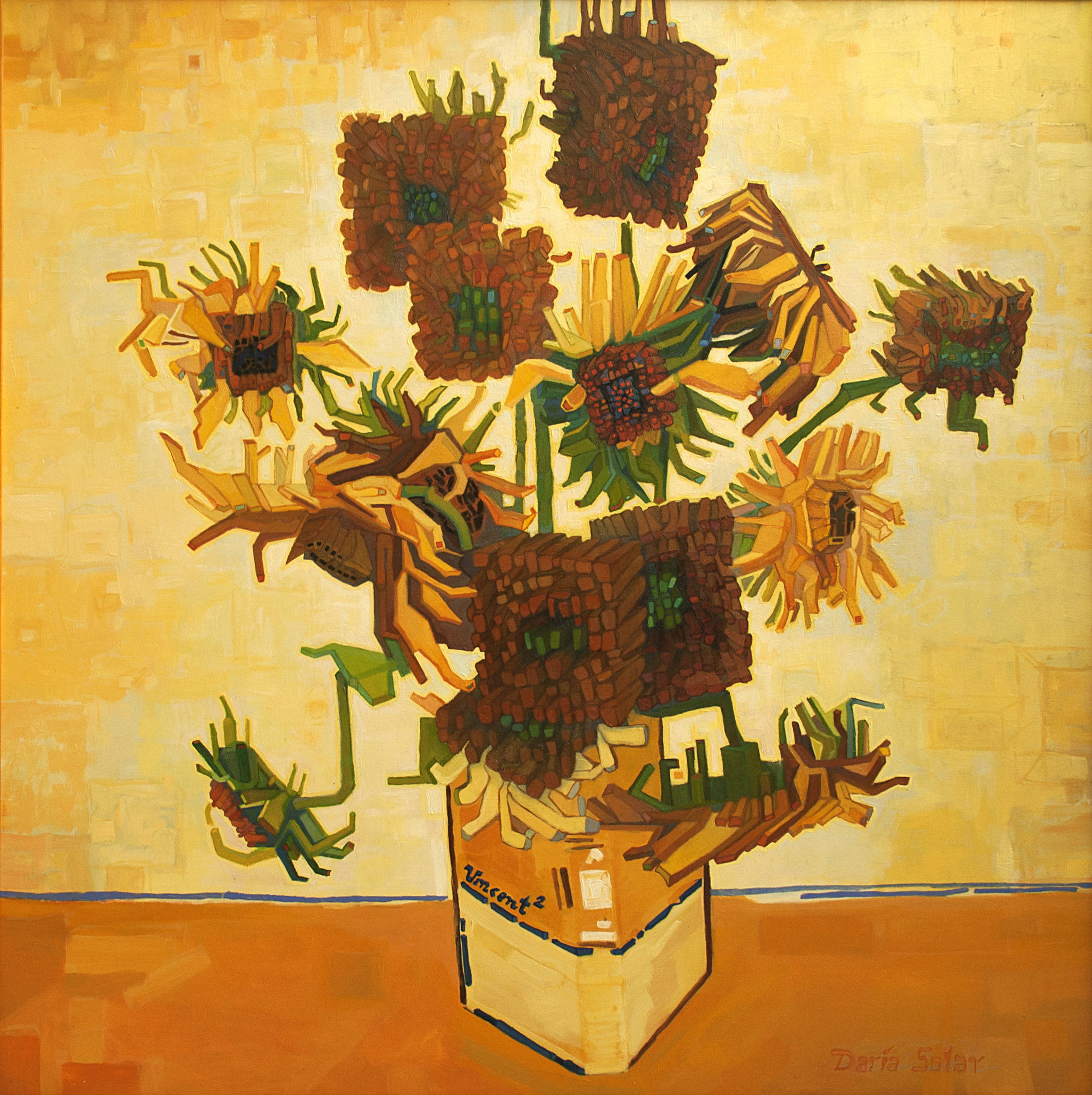 Vincent Square by Daria Solar 100x100 oil on canvas QuadroArt for prints