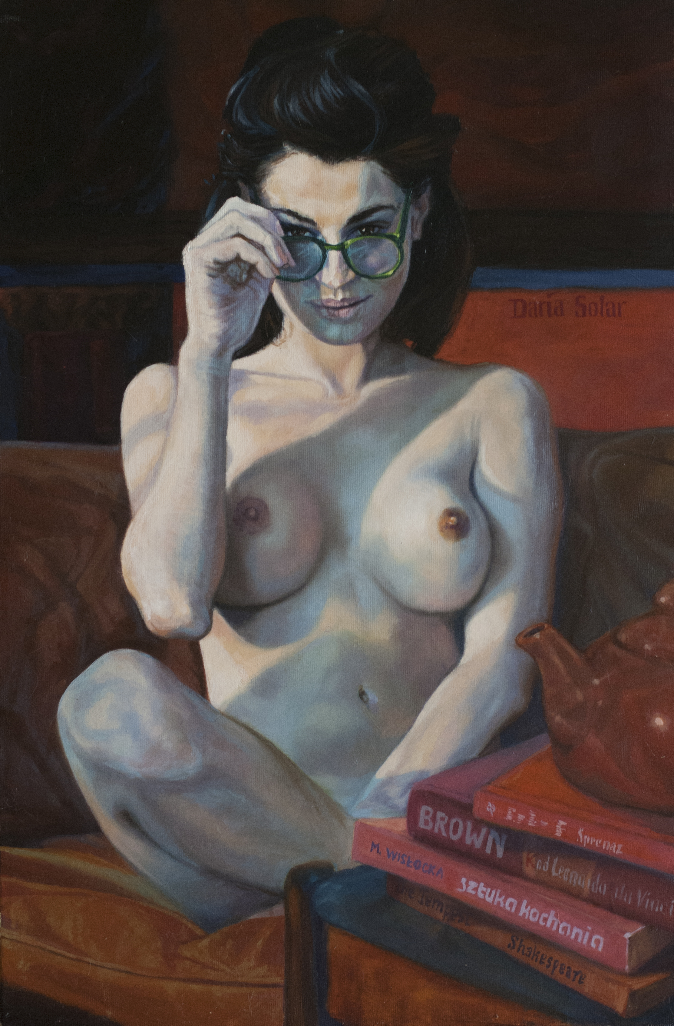 you dont read - Im not having sex with you by Daria Solar oil on canvas 40x60