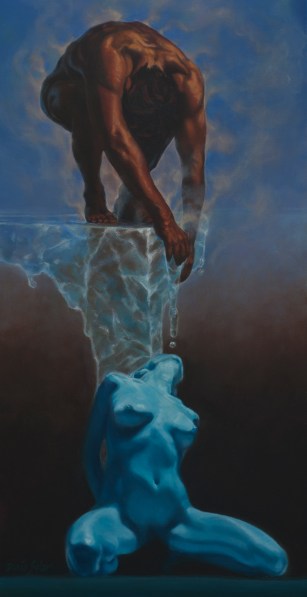 Fenix and Atlas oil on canvas 30x70 by Daria Solar