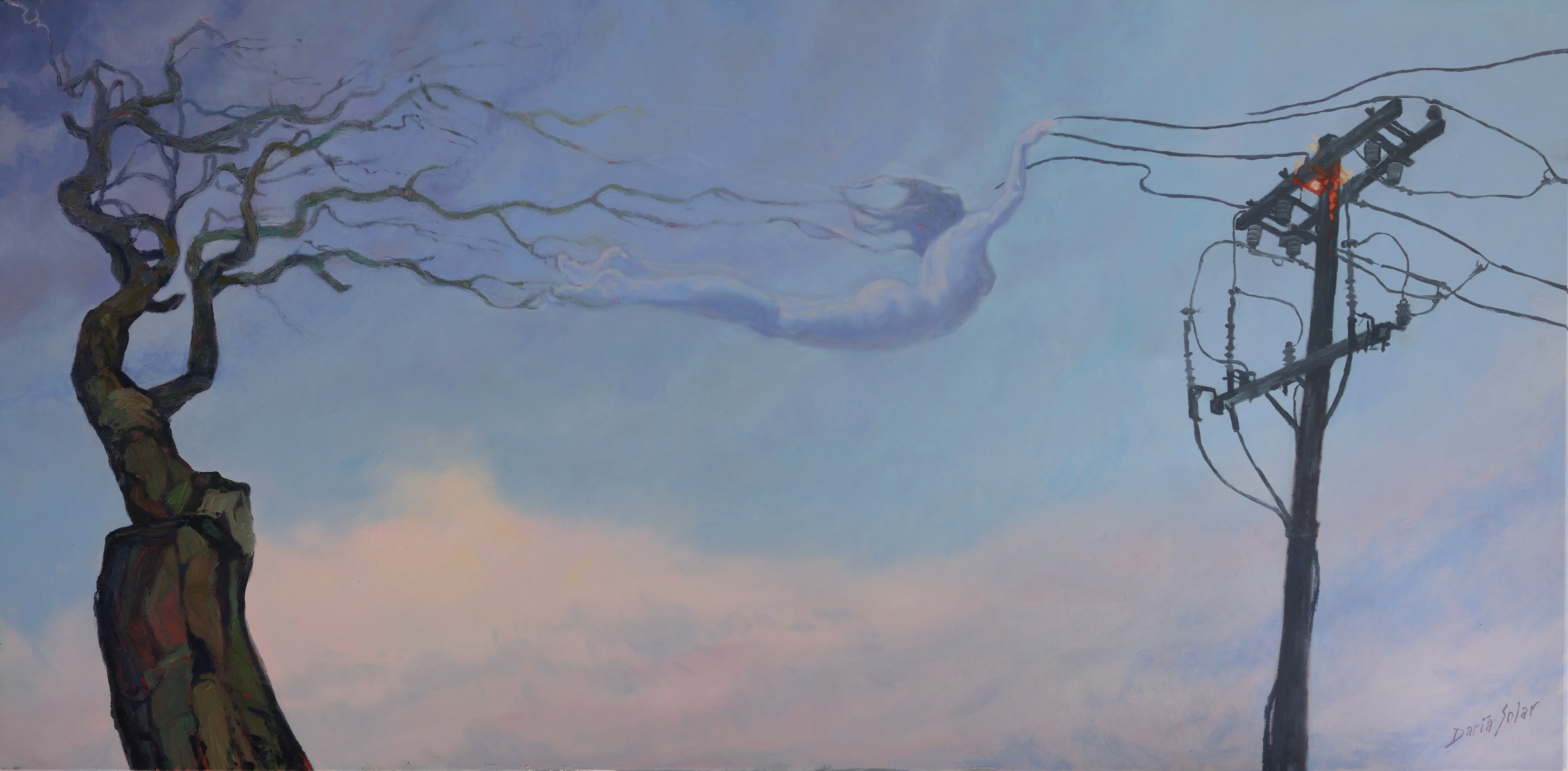 WRATH oil on canvas 60x1210 by Daria Solar