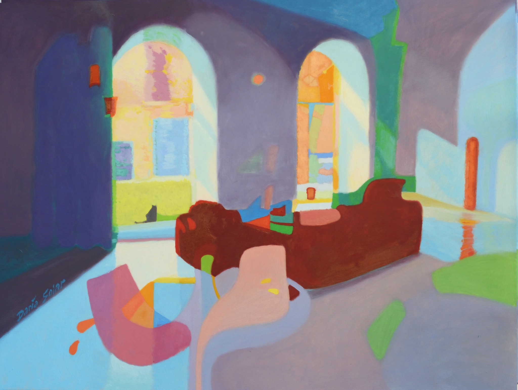 POSITIVOMUS by Daria Solar oil on canvas satup