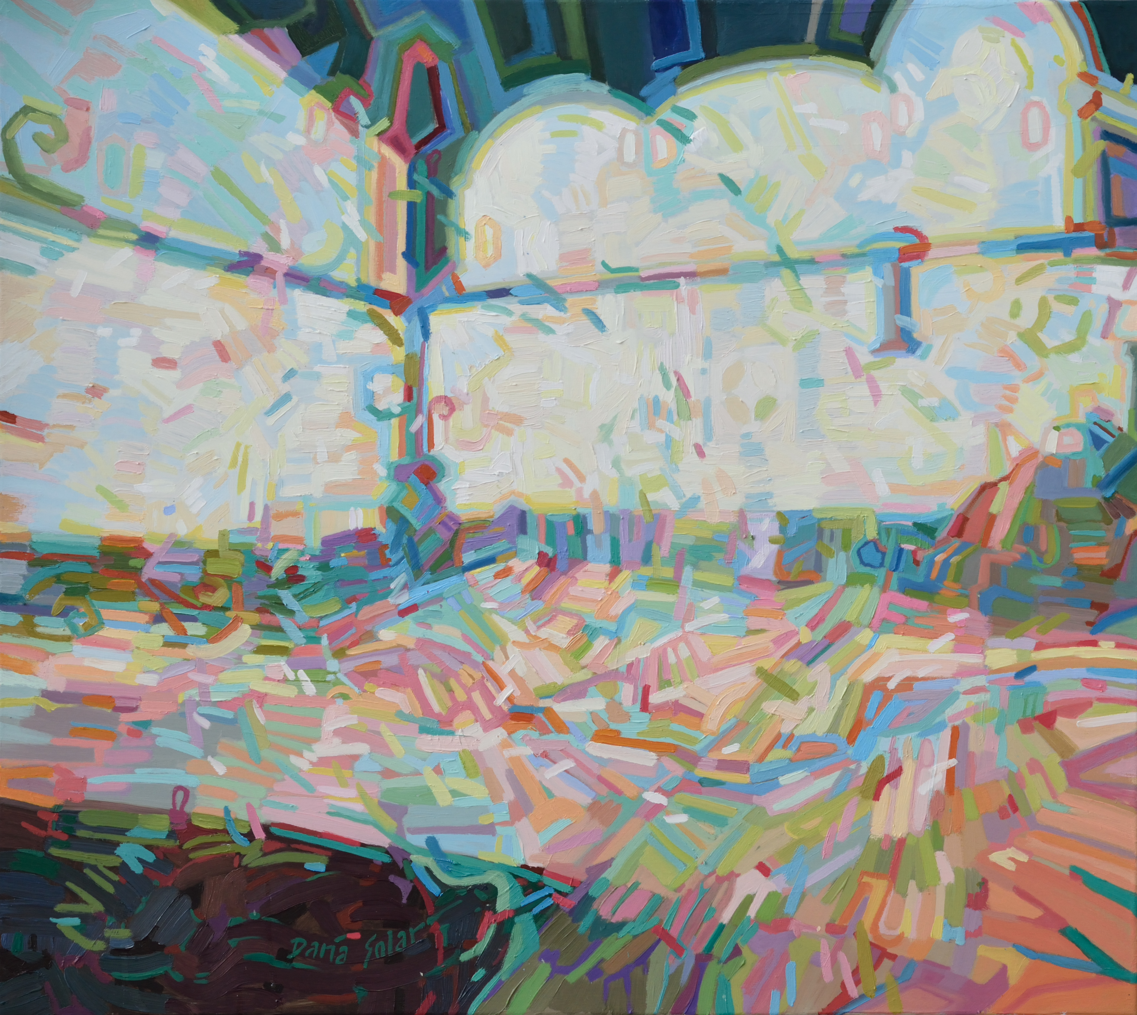 SCHEIBLEROWNIA, oil on canvas, abstrakcja