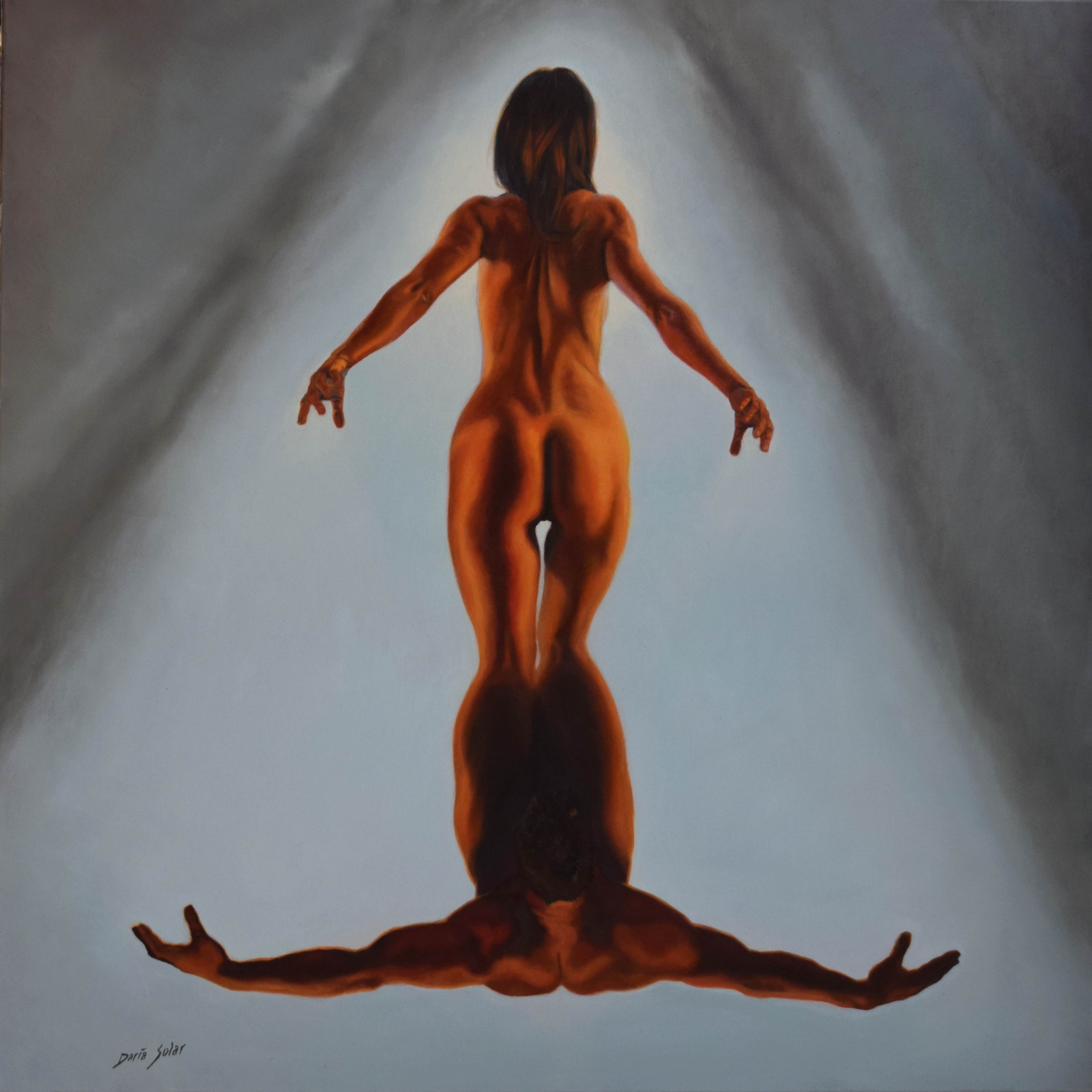Ascension 2018 oil on canvas 100x100cm by Daria Solar
