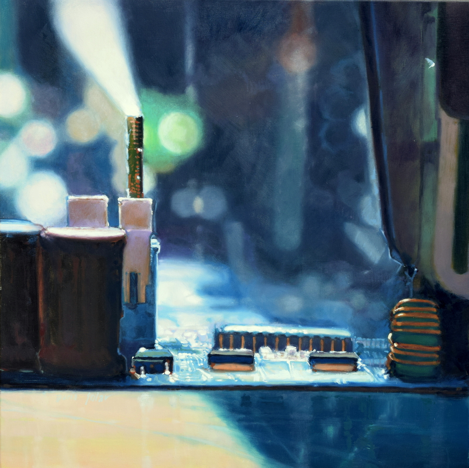 światła Miasta City Lights Daria SOlar 60x60 ciemniejszy