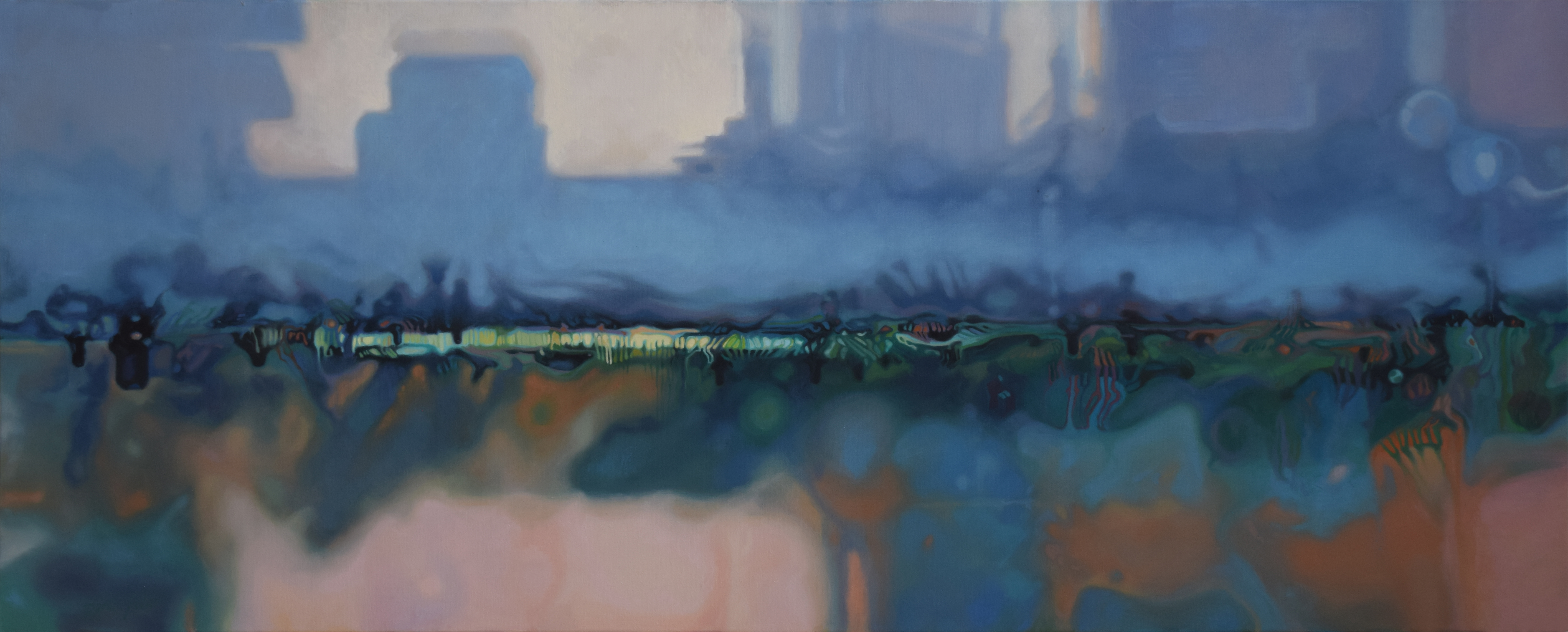 Metropolis Metropolia Daria SOlar 2020 oil on canvas